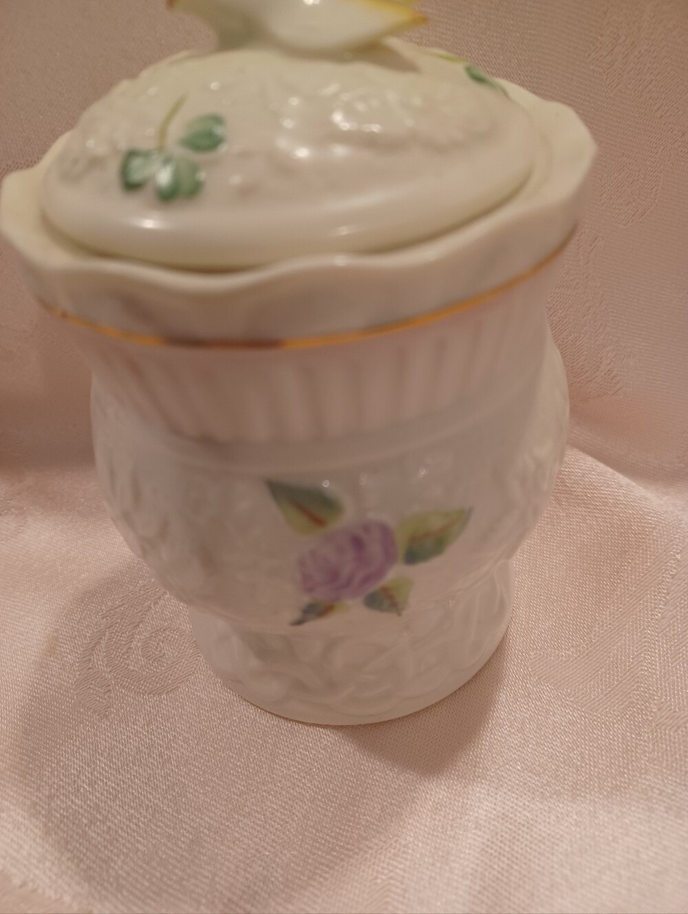 Vintage Belleek Songbird Gift Jar 2007